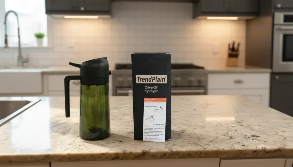 TrendPlain Oil Dispenser and Sprayer and its box